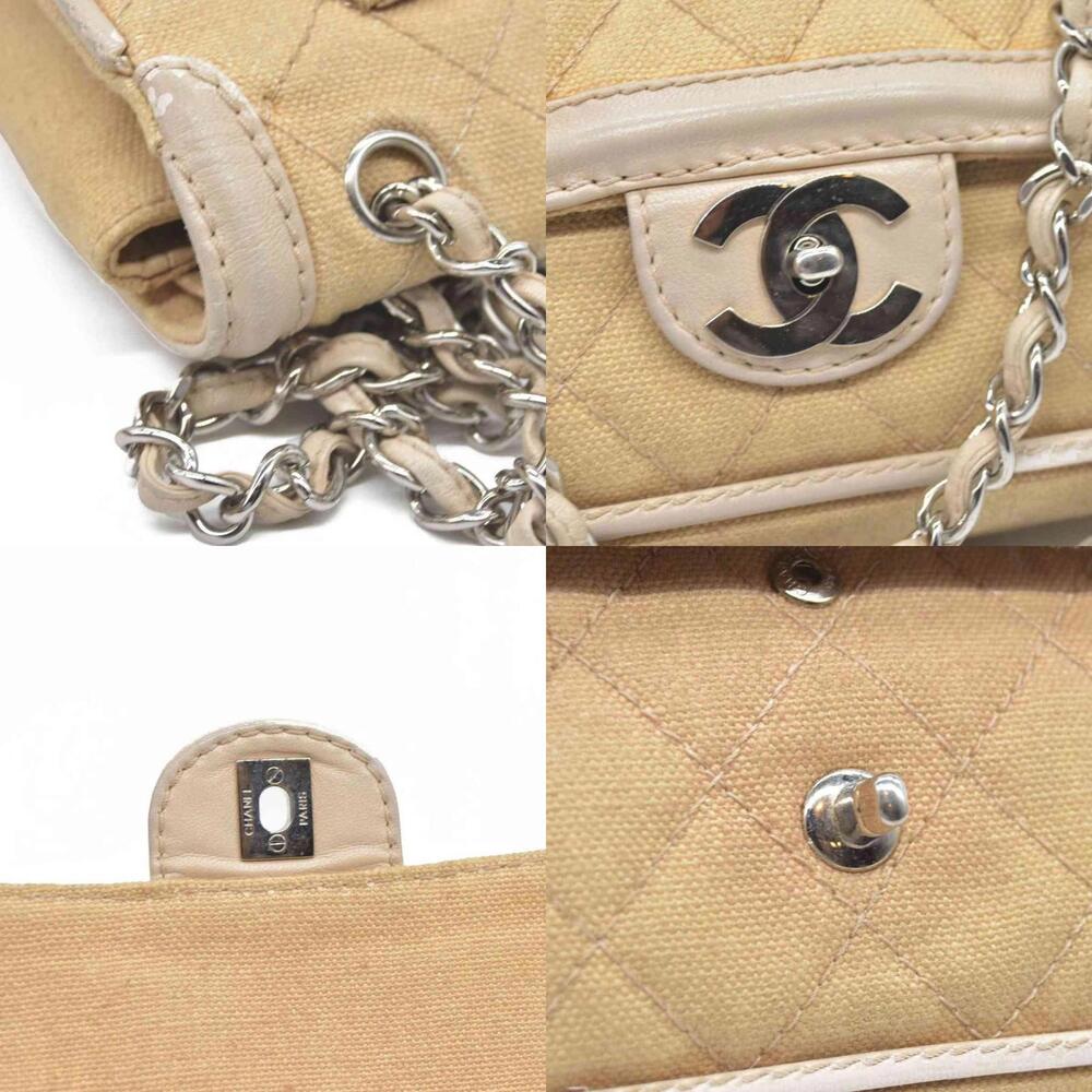 CHANEL 2006-2008 Medium Classic Lambskin Trimmed Canvas Line - Picture 5 of 15